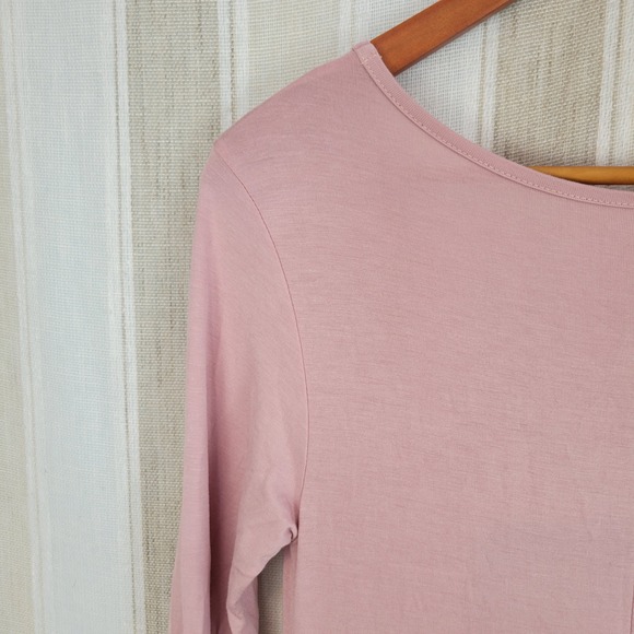 NEW PinkBlush Pink Long‎ Sleeve Photoshoot Maternity Gown/Dress Pink Size Small - Picture 10 of 11